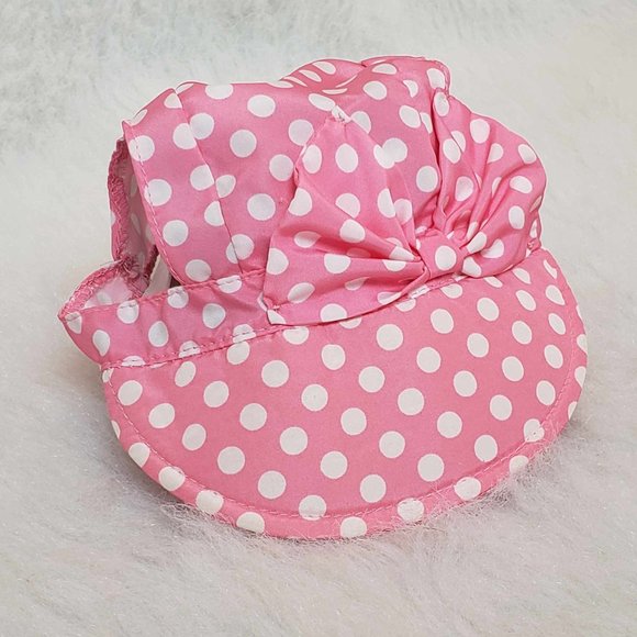 Smoochie Pooch B&W Gingham Ruffled Dog Dress Large & Pink White Polkadot Hat M/L - Picture 12 of 16